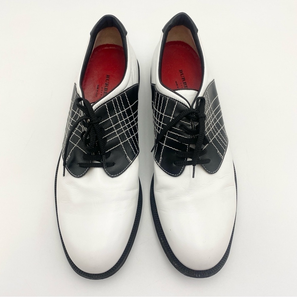 Burberry Mens Leather Golf Shoes with Spikes Sz 11 Made in Italy